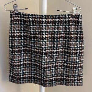 H&M Houndstooth Mini Skirt